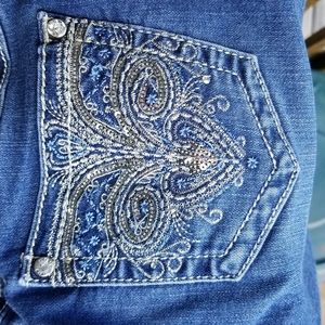 Rhinestone embellished jeans
